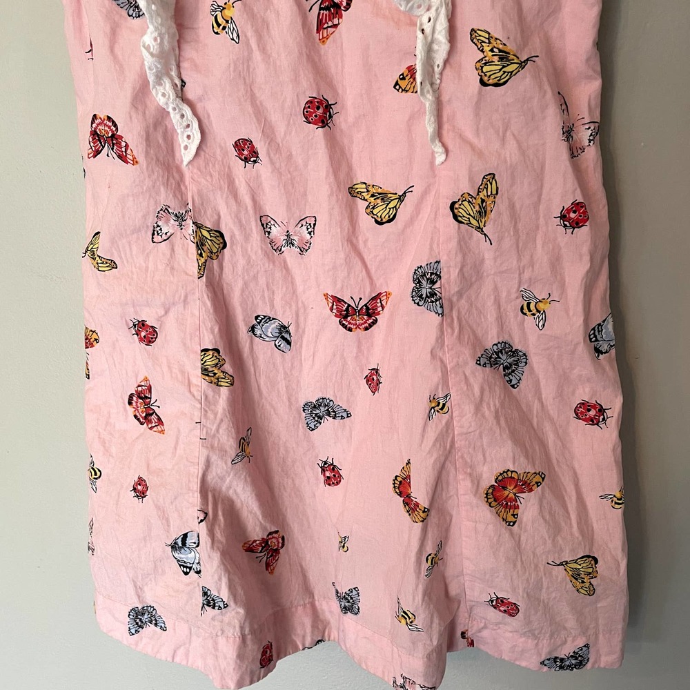 Hanna Andersson Woven Pink Butterfly Swing Dress in Pink SZ 6-7Y - Picture 14 of 16